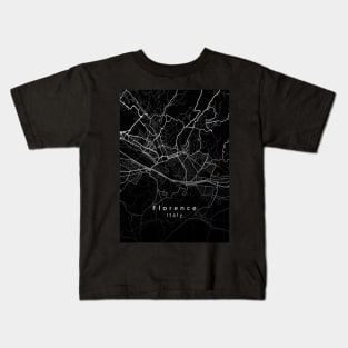 Florence Italy City Map dark Kids T-Shirt